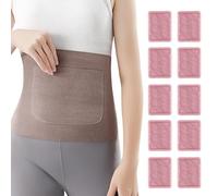 Belly Warmer Belt for Women & Men-Portable Elastic Abdomen Warm Belt with 10 Heat Packs, Thermal Core Support for Skiing, Hiking & Hunting, Invisible Under-Clothing Waist Warmer for Cold Weather