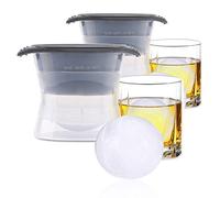 Belmalia 2x Molde Cubito de Hielo Grande, Molde de Silicona para Bolas de Hielo 6 cm, XXL, Negro