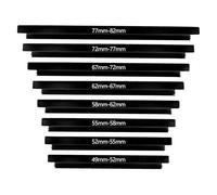 Belmalia Juego de 8 Anillos Step-UP, Adaptador de Filtro de Objetivo: 49mm 52mm 55mm 58mm 62mm 67mm 72mm 77mm 82mm