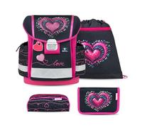 Belmil Classy 403-13/AG/S - Juego de mochilas escolares (4 piezas), Rosa oscuro, M