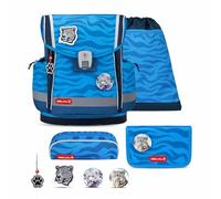 Belmil Classy Plus 405-78/AG/S - Juego de 5 mochilas escolares con correa para el pecho, Animal Kingdom, 36 x 27 x 16 cm