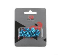 Belnotelt 12 pernos de freno de disco M5 x 10 mm para bicicleta de montaña, tornillos de aleación de aluminio en varios colores (azul)