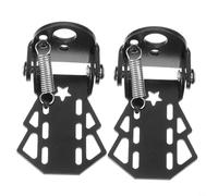 Belnotelt 2 pedales de asiento trasero de bicicleta para montaje en eje trasero, diseño plegable de acero, antideslizante, para bicicletas de montaña y carretera (tamaño plegable)