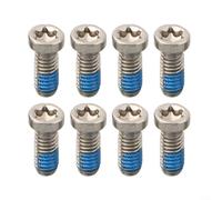 Belnotelt 8 pernos de acero inoxidable para cadena de bicicleta de carretera, para SRAM AXS Red 12 y QUARQ Power Meter Cranksets Silver T20 Drives Tornillos Piezas de repuesto