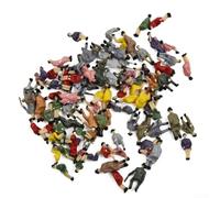 Belnotelt 90 piezas de figuras de personas sentadas variadas de pasajeros para diseños de diorama más arena Ho decoración de escena sentada de 17 mm en escala, posturas de tren, modelo de ferrocarril