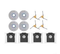 Belnotelt Accesorios compatibles para Dreame X60 Max-Ultra: cepillos de borde lateral, almohadillas reutilizables para fregona y bolsas de recogida de polvo, kit de piezas de repuesto para robot