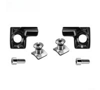 Belnotelt Adaptador de montaje de palanca de cambios de aleación de aluminio para SRAM MatchMaker X para Mmx par izquierdo derecho negro plata diseño integrado reduce el acabado del desorden del
