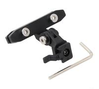 Belnotelt Aleación de aluminio Bicicleta Sillín Luz Montaje Flare Adaptador Ciclismo Sillín Lámpara Clip Para Trek Faro Titular Bicicleta Asiento Lámpara Soporte Ciclismo Accesorio Negro