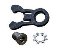 Belnotelt Anillo de retención de fibra de carbono para bicicletas plegables Brompton, ligero tornillo de titanio TC4 de 5,4 g incluido, piezas de ciclismo de 12,5 mm, color negro y plateado
