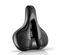 Belnotelt Asiento extra ancho con acolchado de silicona y ergonómico para hombres y mujeres, canal de ventilación hueco y tira reflectante para mayor seguridad (comodidad)