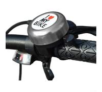Belnotelt Bicicleta de aleación de aluminio con fijación de doble tornillo, impermeable Ciclismo para bocina para manillar de bicicleta de carretera de montaña, accesorio de sonido claro fuerte (plata