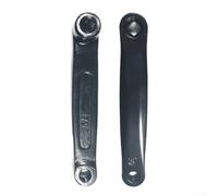 Belnotelt Bielas de acero de 170 mm de longitud para bicicleta estática deportes de interior, para espaciado de agujeros de tornillo m14, piezas de repuesto de par negro para componentes de ciclismo