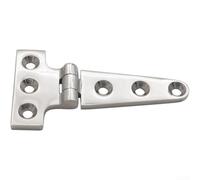Belnotelt Bisagra en T de grado marino 316 de acero inoxidable resistente para barco, RV, yate, armario, puerta, hardware, soporte de montaje de seis agujeros, plateado, 100 x 50 mm