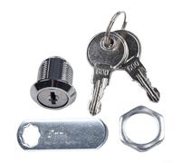 Belnotelt Cerradura de leva para gabinete, cajón, armario, buzón, cerradura de cilindro de aleación de metal con 2 llaves, giro de 90 grados, se adapta a puertas de vidrio de madera y metal, varios