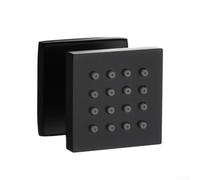 Belnotelt Chorros de pulverización de cuerpo cuadrado de latón macizo Chorro de ducha de masaje negro ajustable Multi ángulo descarga de agua de gran tamaño montado en la pared Spray de hidroterapia