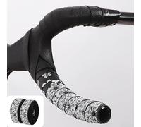 Belnotelt Cinta antideslizante para manillar de bicicleta de carretera con absorción de impactos suave y agarre de EVA para ciclismo, cómodo, transpirable, con extremo y cinta de acabado (B-blanco)
