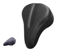 Belnotelt Cojín de silicona gruesa para asiento de bicicleta, funda ancha y cómoda para sillín de bicicleta con correas antideslizantes, diseño transpirable ventilado para ciclismo, reflectante (B)