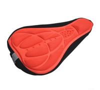 Belnotelt Cubierta de sillín de bicicleta 3D Gel Seat Pad Soft Silicone Cushion For Cycling Comfort Shock Absorption Padded Bike Accessory Black (Red)