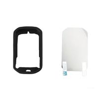 Belnotelt Funda protectora de silicona con película HD para Bryton Rider 320 y 420, para ciclismo GPS ordenador en color negro, juego de funda suave anticaída