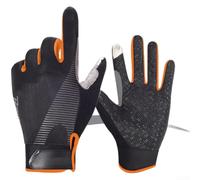 Belnotelt Guantes de ciclismo transpirables con dedos para pantalla táctil, palma antideslizante que absorbe los golpes para montar en motocicleta, pulgar que absorbe el sudor (F)