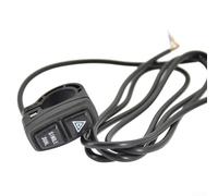 Belnotelt Interruptor indicador de peligro para bicicleta eléctrica y scooter eléctrico, control de señal de giro de doble botón para manillar de 22,2 mm, pieza de conversión de nailon con cable de