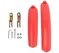 Belnotelt Juego de guardabarros para bicicletas plegables de 14, 16, 20 pulgadas, solapa de barro de liberación rápida, protector delantero y trasero de plástico para ciclos de rueda pequeños (rojo)