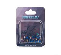 Belnotelt Paquete de 12 pernos de freno de disco de acero inoxidable M5 x 10 mm con cabeza Torx T25 para bicicletas, tornillos de bloqueo de rosca antiaflojamiento (coloridos)