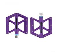 Belnotelt Pedales de bicicleta ultraligeros de 170 g con eje TC4, pedales plegables para bicicleta, plataforma de nailon antideslizante para bicicletas plegables, viajes, color negro (morado)