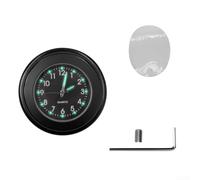 Belnotelt Reloj luminoso del manillar del cuarzo para la motocicleta eléctrica de la vespa 22-25Mm del soporte del reloj de la aleación de aluminio del color negro de la característica