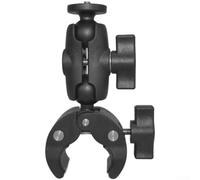 Belnotelt Soporte de cámara de acción, abrazadera de manillar de cabeza de bola de 1 pulgada para bicicleta, agarre ajustable de 1,6 cm a 4 cm para SLR, para Insta360, smartphone, plástico y acero