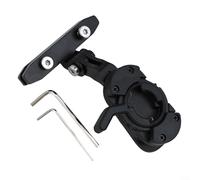 Belnotelt Soporte de luz trasera para Garmin Varia RCT715, soporte de aleación de aluminio, longitud extra para manillar limpio, soporte de lámpara ligero, color negro