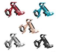 Belnotelt Soporte de teléfono de aleación de aluminio para manillar de 22 a 28 mm, soporte de navegación de ciclismo para motocicletas MTB de carretera, abrazadera segura, diseño antivibración para