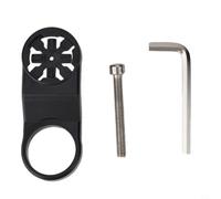 Belnotelt Soporte para computadora de bicicleta para Garmin y adaptador de montaje en tapa superior de auriculares, soporte ligero de ABS para velocímetro GPS, color negro
