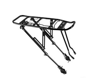 Belnotelt Soporte trasero de aleación de aluminio para bicicleta de montaña, para frenos de disco, soporte de carga ajustable con marco triangular fuerte, soporte de equipaje de montaje rápido soporta