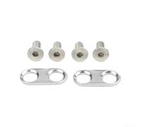 Belnotelt Tacos de pedal de bicicleta de latón, para sistemas de mazo de caramelo Eggbeater, placas de bloqueo ajustables de 2,2 mm con juntas y tornillos, compatible con zapatos de bicicleta de