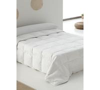 Belnou Edredon Relleno Nordico de Pluma. Blanco Liso. Grueso Blando Comodo Ligero. Diseño 90% Plumon de Oca. 150x220 cm Cama 90 cm