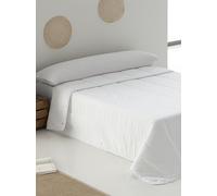 Belnou Edredon Relleno Nordico Tacto Pluma. Blanco Liso. Microfibra y Fibra Hueca. Blando Comodo Ligero. Diseño y Calidad. 4 Estaciones 125 gr. 150x220 cm Cama 90 cm