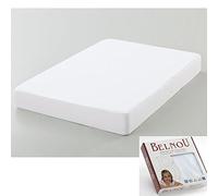 Belnou. Protector de Colchón Impermeable y Transpirable de Algodón Natural 100% Acabado Rizo o Liso y Lámina PU. (Algodón Liso, 150x190/200 cm.)