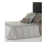 Belnou Tacto Seda Rayas 300Gr Edredón Nórdico Stripe, Microfibra, Piedra, 240x220x8 cm