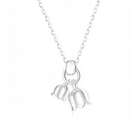 Belons Collar de mujer de plata de ley 925 con colgante de campana de Canterbury para niñas, señoras y niños, S, Plata esterlina, No es una piedra preciosa