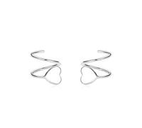 Belons Spiral Earrings Star/Heart/Paper Plane 925 Sterling Silver Spiral Helix Studs Earrings Wrap Earrings Ear Cuffs for Womens Girls