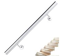 BelovedYard - Barandilla de acero inoxidable de 110 cm | Barandilla para escaleras interiores y exteriores, montaje en pared V2A