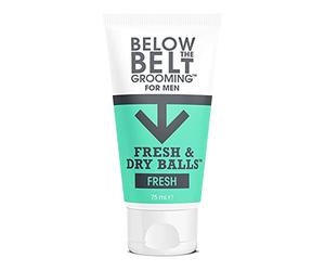 Below The Belt Fresh & Dry Balls Anti Chafe Deodorant Gel Fresh Scent 75ml