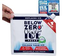 BELOW ZERO - Paquetes de hielo reutilizables de gran tamaño para hieleras grandes y bolsas de almuerzo, tecnología más fría y duradera pendiente de patente, paquete de gel de hielo de enfriamiento de