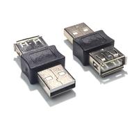 BELOWSYALER 1 par de adaptadores USB 2.0, estructura híbrida de metal, sincronización rápida de datos, 480 Mbps, esencial para la escuela, adaptadores de extensión USB portátiles