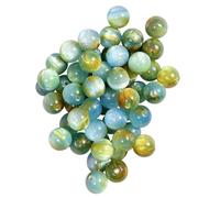 BELOWSYALER 100 cuentas de vidrio de alta calidad chapadas en oro de 6 mm, cuentas sueltas redondas ideales para adornos y decoración, fabricación de joyas