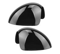 BELOWSYALER 2 carcasas reflectoras de repuesto para vehículo compacto con reflectores operados a mano 2007 a 2016, tapa de vidrio negro brillante