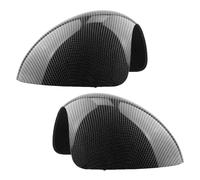 BELOWSYALER 2 carcasas reflectoras de repuesto para vehículo compacto con reflectores operados a mano 2007 a 2016, tapa de vidrio negro brillante