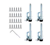 BELOWSYALER 4 patas niveladoras ajustables de acero, niveladoras de silla, ajustadores de altura para armarios y armarios en suelos irregulares, elevadores de muebles