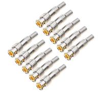 BELOWSYALER 5 piezas/10 piezas 75-5 conector BNC macho sin soldadura para sistemas de cámara CCTV, fácil instalación, sin soldadura